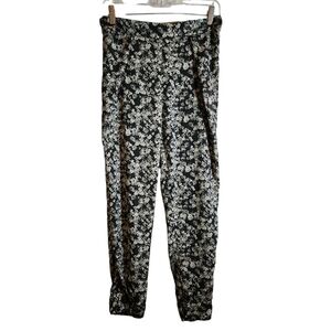 Zara Trafaluc Grey Floral Joggers w Pockets Size M